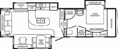 2008 Doubletree Mobile Suites 32TK3 Floor Plan