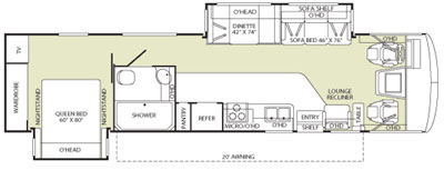 2006 Fleetwood Bounder 36Z Floor Plan