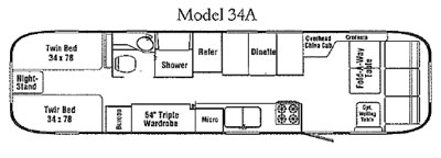 1993 Airstream Limited 34' 34A Front Lounge