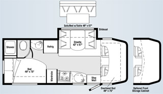Winnebago View 23J Floor PLan