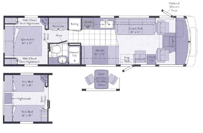 1999 Winnebago Adventurer 32T Floor Plan