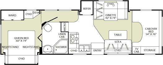 31M&nbsp;Fleetwood Tioga Floor Plan