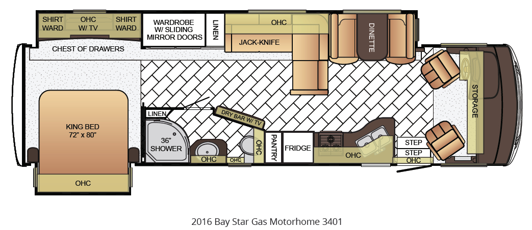 Newmar Bay Star 3401 Floor Plan