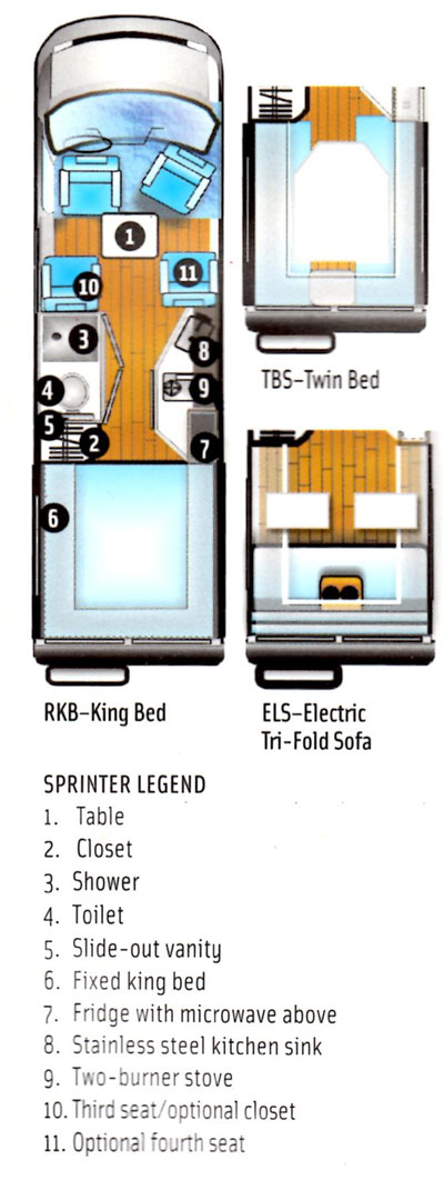 Great West Vans Sprinter Legend Floor Plan