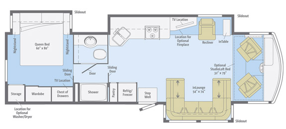 Winnebago Itasca Sunova 35J Floor Plan