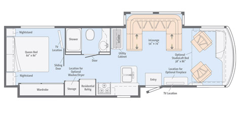 Itasca - 2014 Solei 34T Floor Plan