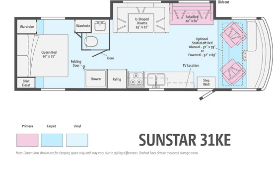 2016 Sunstar 36D RV Floor Plan 2016Sunstar 36D RV Floor Plan