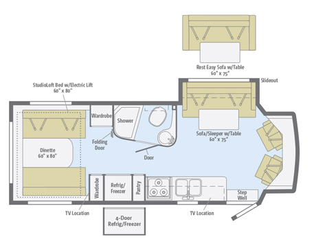 Winnebago Itasca Cambria 28T Floor Plan